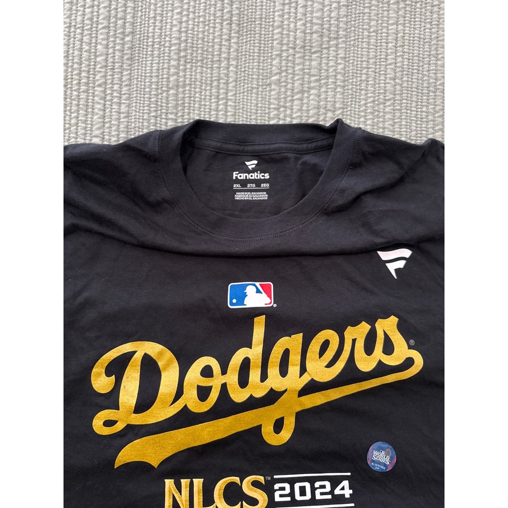 Dodgers NLCS 2024 Fanatics‎ T-Shirt MLB Baseball Black Mens 2XL - Picture 4 of 5
